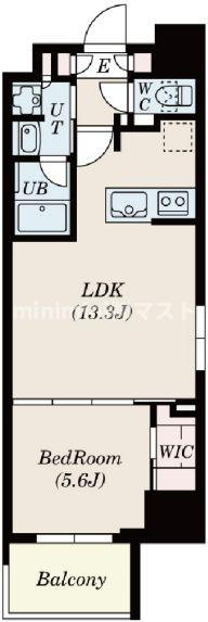 大阪市中央区高麗橋１丁目の賃貸マンションの間取り