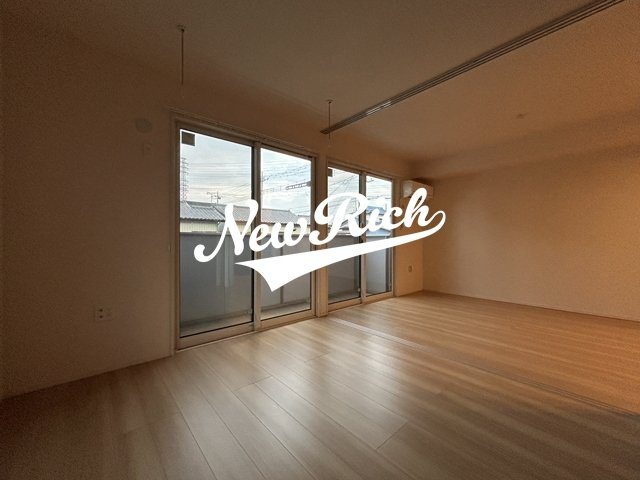 高崎市矢中町のアパートのバルコニー