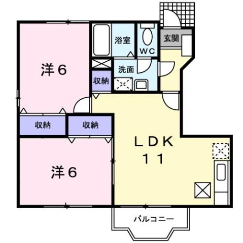 エヌ．アメニティＢの間取り