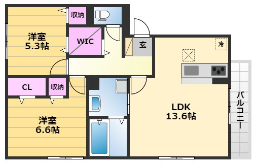 【間取り】 | abcdマンション綾園