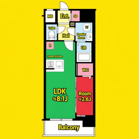 エスリード名古屋STATION NORTH　名古屋市賃貸　仲介手数料無料の間取り