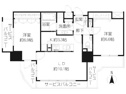 【間取り】 | サンメゾン心斎橋セレブリテ　広々とした間取