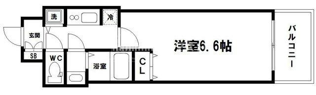 大阪市中央区南久宝寺町４丁目の賃貸マンションの間取り
