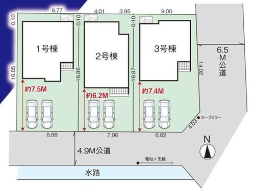 グラファーレ　岡山市中区乙多見【３期】【仲介手数料無料】の区画図