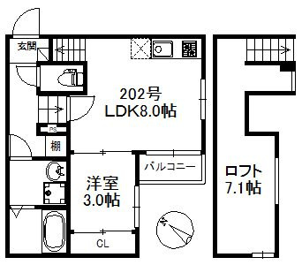 ウィンクルム・CRESTの間取り|使い勝手の良い間取りです♪