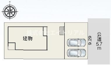 可児市長坂3丁目　新築戸建　全1棟の区画図