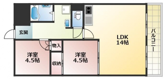 シティハイツ深江の間取り