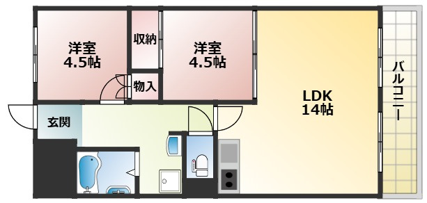 シティハイツ深江の間取り
