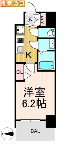 【間取り】 | メイクス矢場町Ⅱ