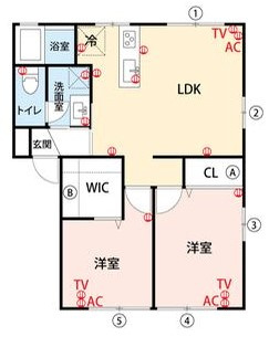 サンハイツAKIYAMAの間取り|使い勝手の良い間取りです♪