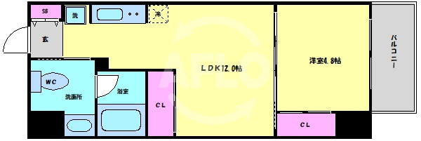 U Residence　Temmabashiの間取り|U Residence Temmabashi(ユーレジデンステンマバシ)　間取り
