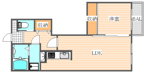 バーンメアオ チットロムの間取り|使いやすい間取りです。