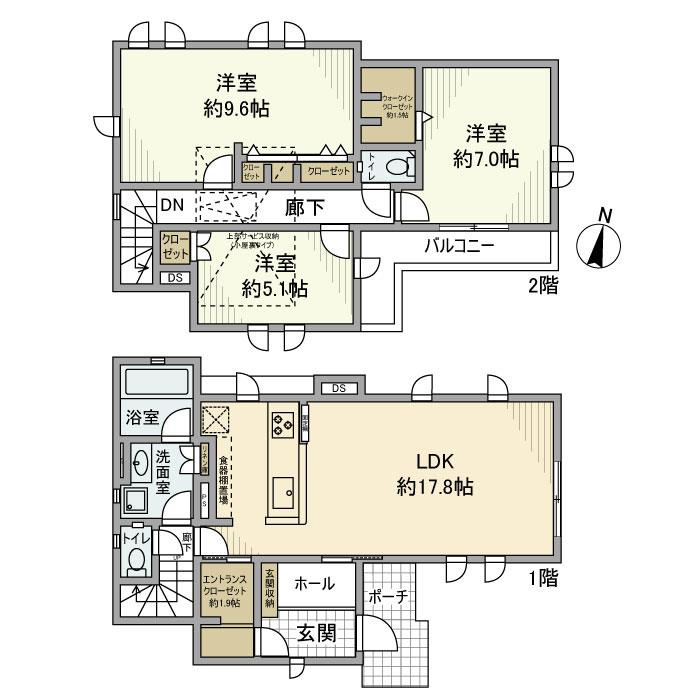 春日町戸建の間取り