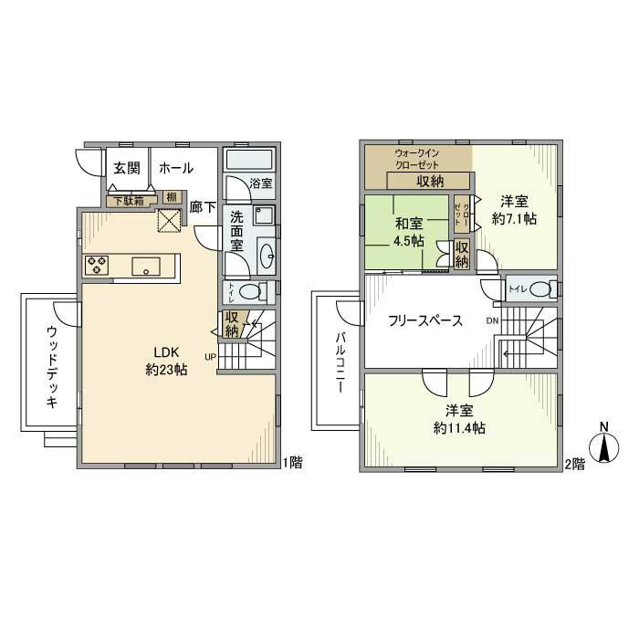 堀之内戸建の間取り