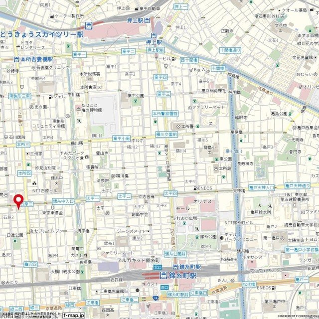 ライオンズマンション錦糸町第８の地図