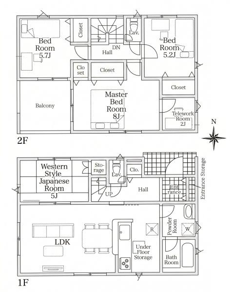 クレイドルガーデン南永井町 ／新築一戸建の間取り