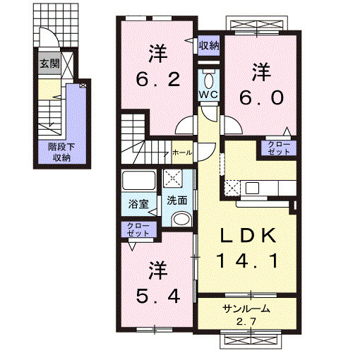 アネシス・ルナＡの間取り