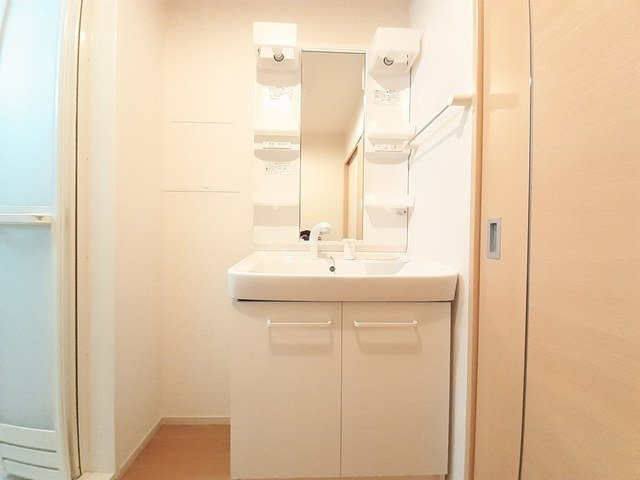 ニューシティ下堀Ⅱの洗面所|明るい洗面所です