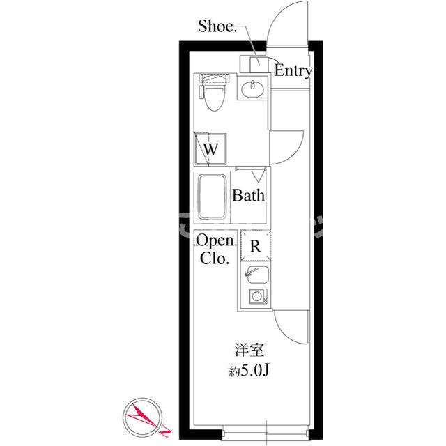 ル・クール渋谷本町【おとり物件なし】#学生・社会人にオススメ！初期費用分割払いOK！の間取り