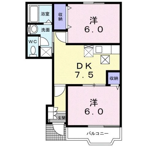 サンライトハウスＡの間取り