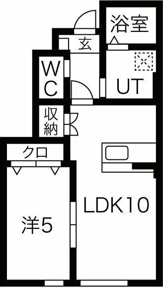 grand parece男石Bの間取り