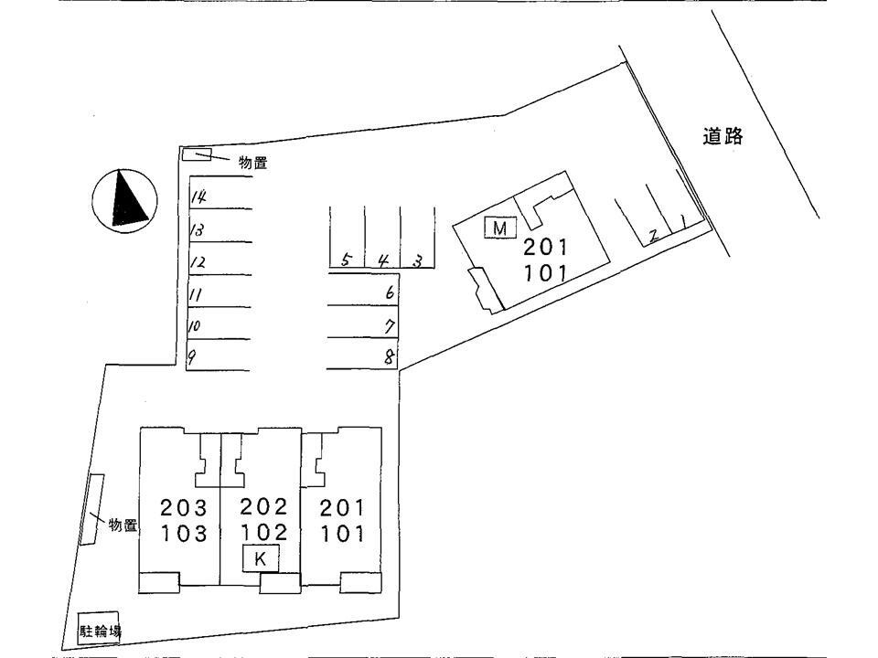 ヴェルメゾンＫの区画図