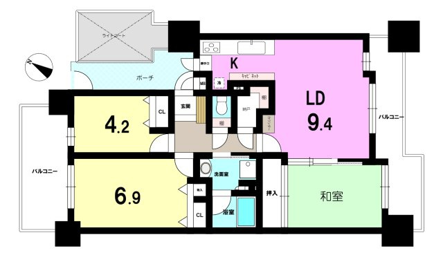 アーベイン川越南大塚キッズプレースの間取り