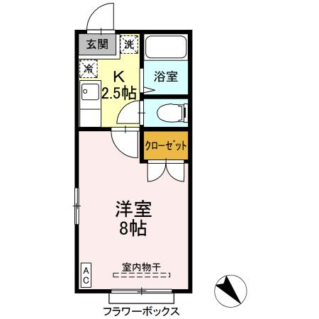 ホワイトコート前九年　Ａの間取り
