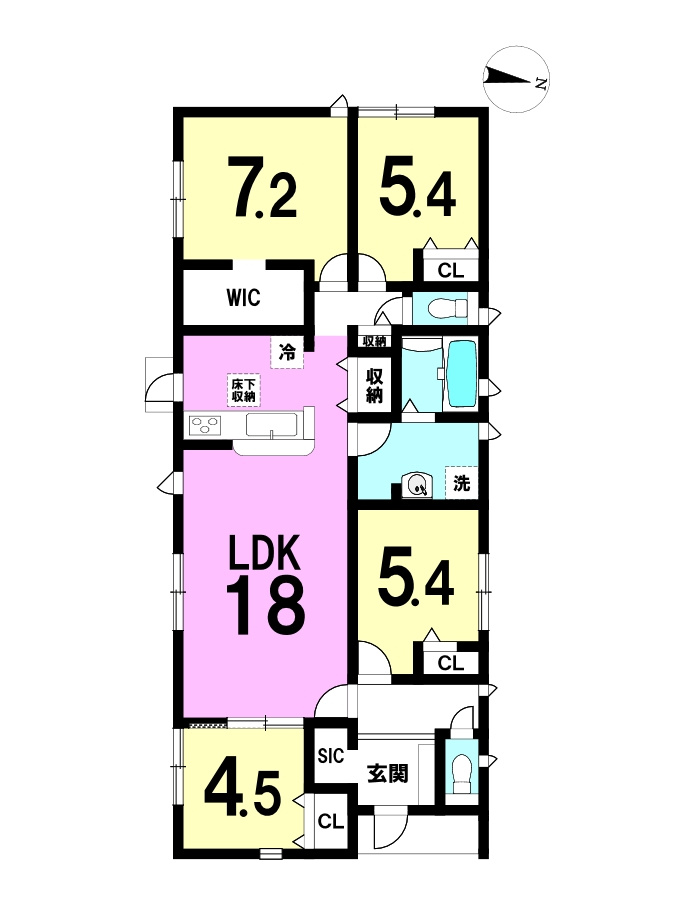 笠井新田町の間取り|4LDKの間取りになります。