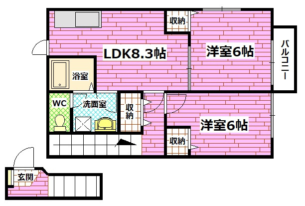 サンコーポミヤケの間取り
