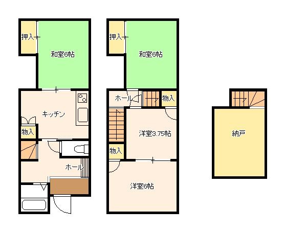 【間取り】 | 関屋新町通１貸家