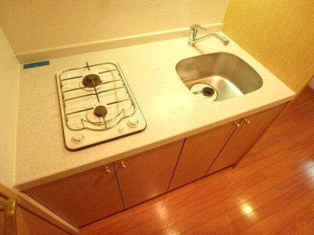 千代田区神田神保町２丁目の賃貸マンションのキッチン|システムキッチン（2口ガスコ…