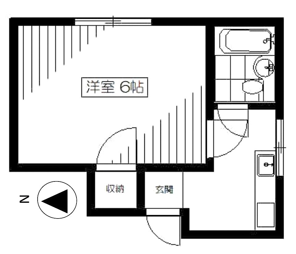 ユタカコーポの間取り|1K