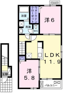 【間取り】 | サニー　ハピネスⅡ