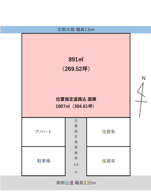 羽島郡笠松町北及の土地図