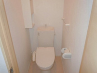 落ち着いた色調のトイレです