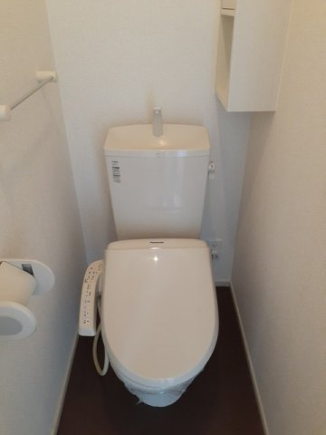 落ち着いた色調のトイレです