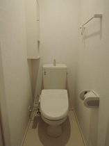 落ち着いた色調のトイレです
