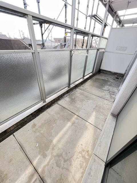 エクレール東園田のバルコニー