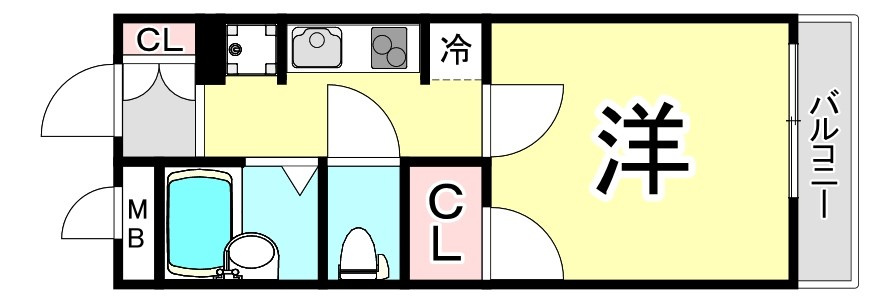 レオパレスウォーターウェーブの間取り