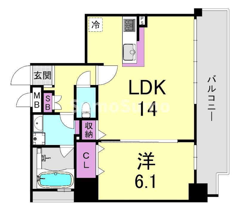 エルデ北堀江の間取り