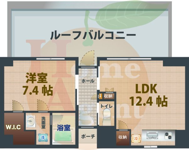 【間取り】 | PRIME URBAN 東中野 COURT | 1LDKのお部屋です。
