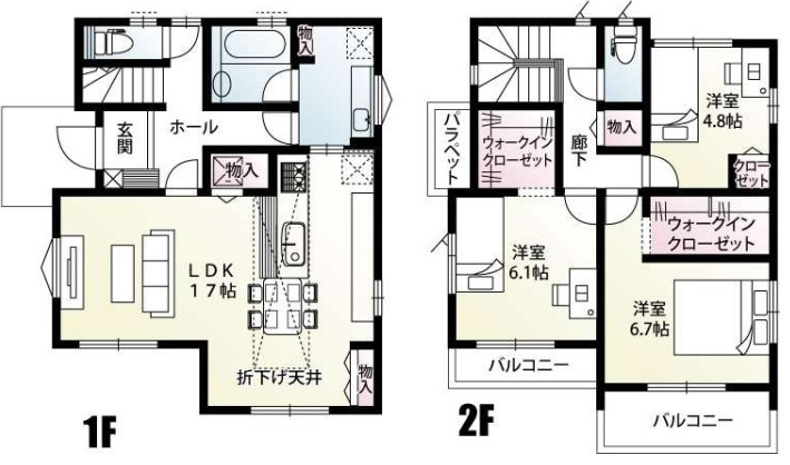 所沢市東狭山ヶ丘3丁目　全15棟　新築戸建の間取り
