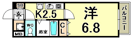 スワンズコート新神戸の間取り