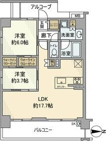 プレサンスロジェ甲子園口ルミエの間取り