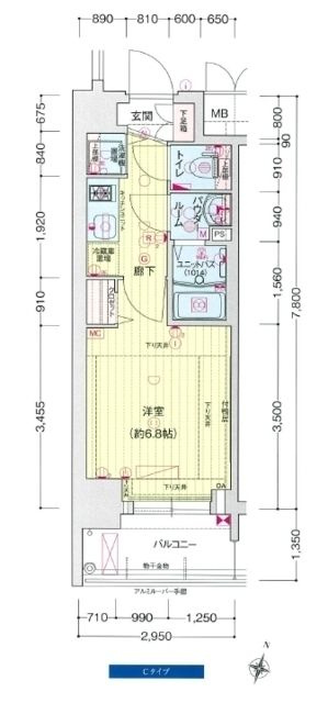 プレサンス塚本グランゲートの間取り