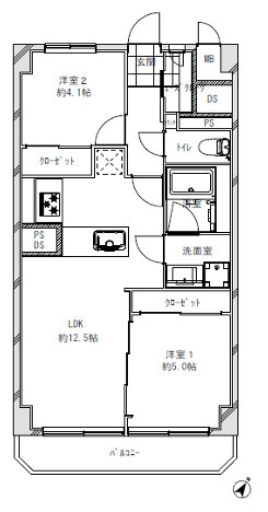 ライオンズマンション馬込の間取り