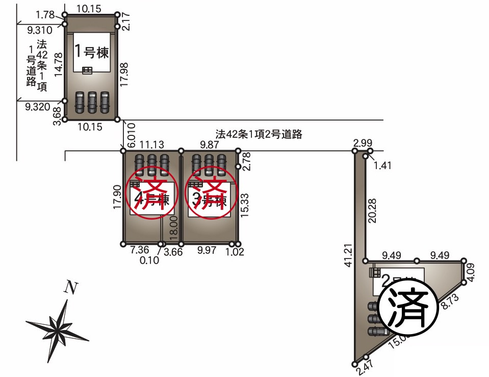 松本市波田第11の区画図