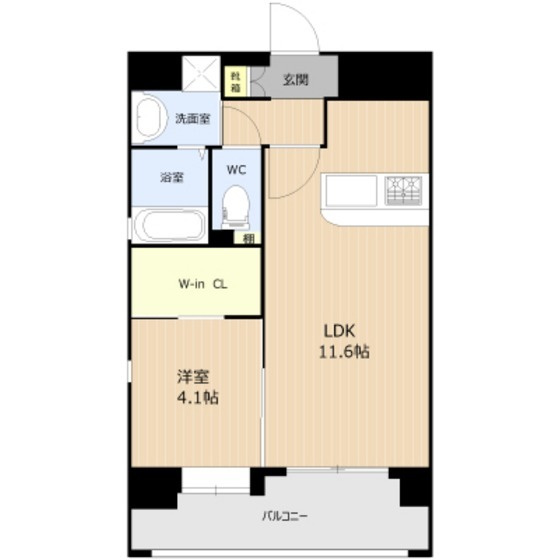 熊本市西区花園１丁目の賃貸マンションの間取り