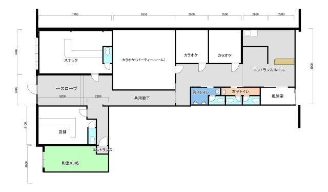 十一番町貸店舗の間取り